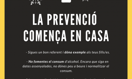 La UPCCA llança una campanya de prevenció de consum d’alcohol en menors