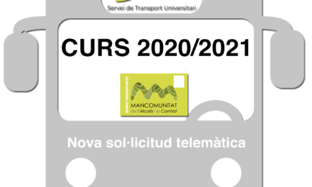 Sol·licituds Servei de Transport Universitari curs 2020/2021