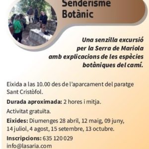 Ruta senderisme botànic cocentaina