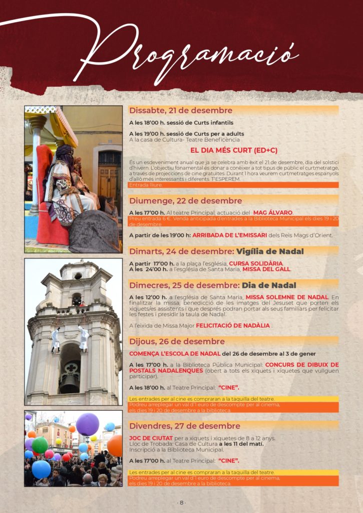programació nadal banyeres de mariola