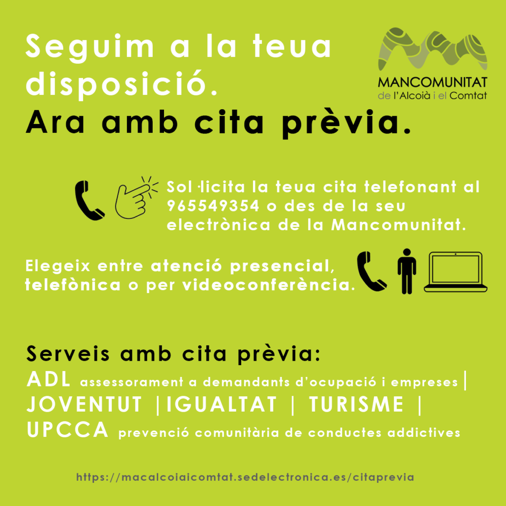 cita prèvia mancomunitat alcoià comtat
