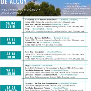 rutes guiades alcoi estiu 2020