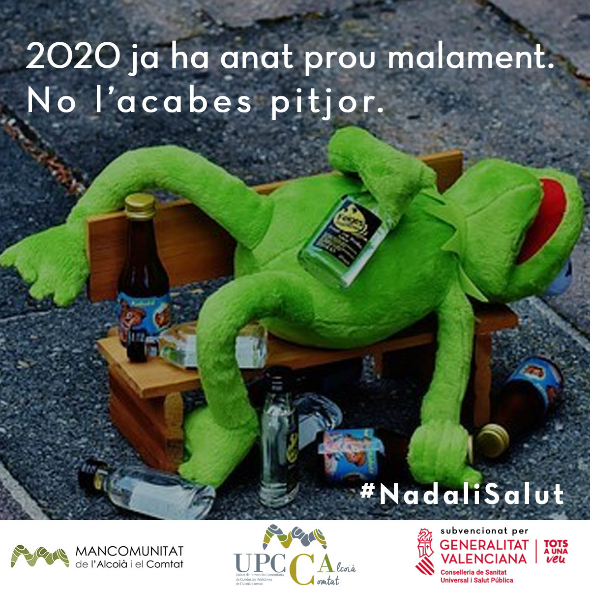 campanya alcohol nadal 2020 mancomunitat alcoià comtat upcca