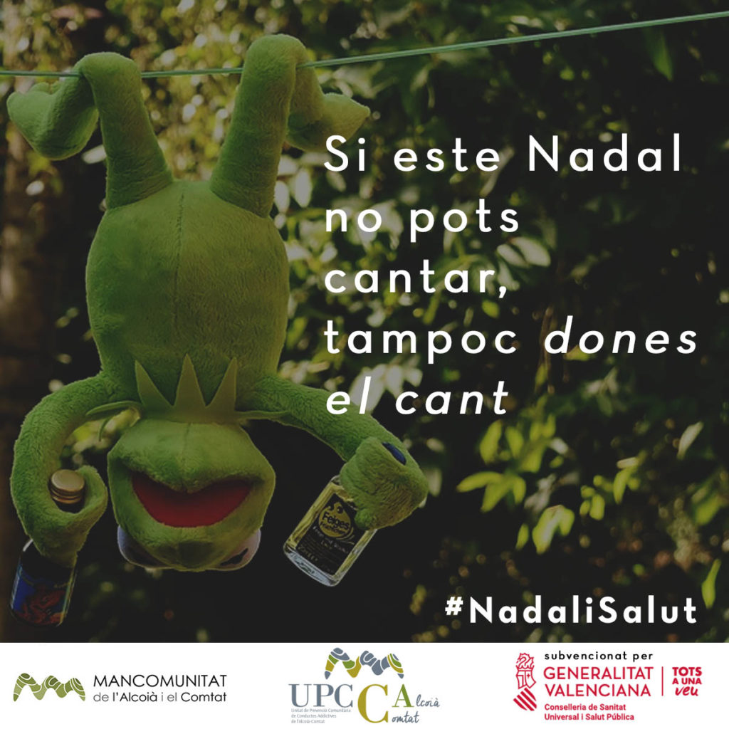 campanya alcohol nadal 2020 mancomunitat alcoià comtat upcca