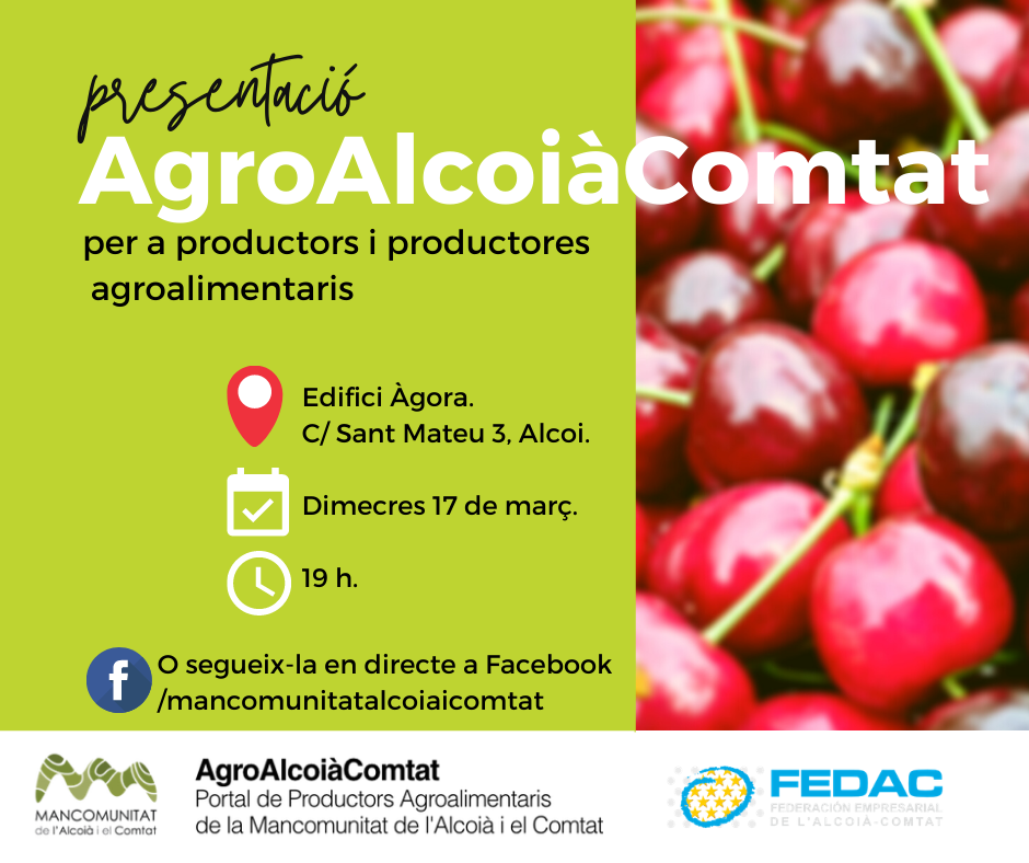 Presentació agroalcoiàcomtat mancomunitat fedac