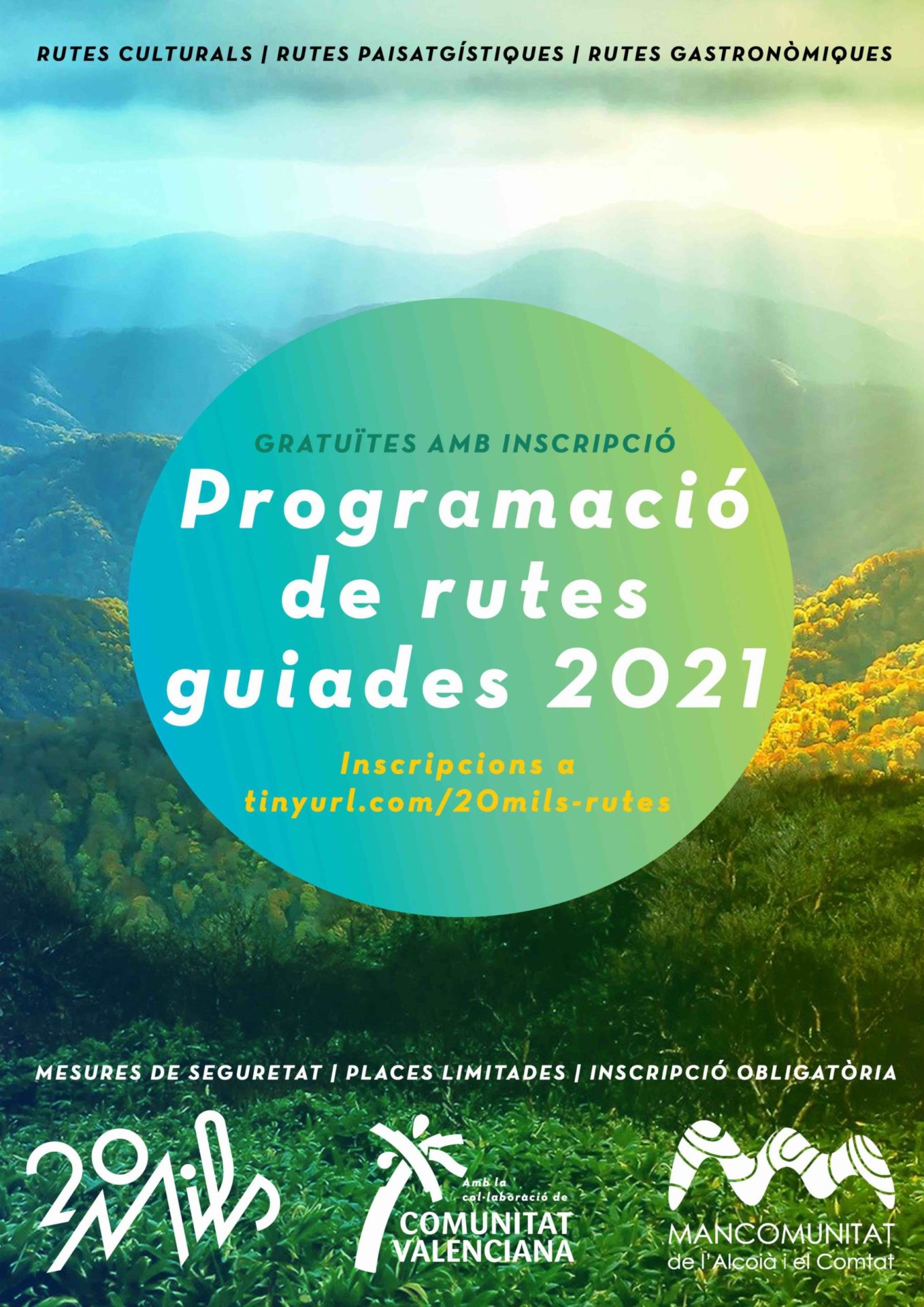 PROGRAMACIÓ RUTES GUIADES 20MILS 2021 WEB programació rutes guiades 20mils 2021 mancomunitat alcoià comtat
