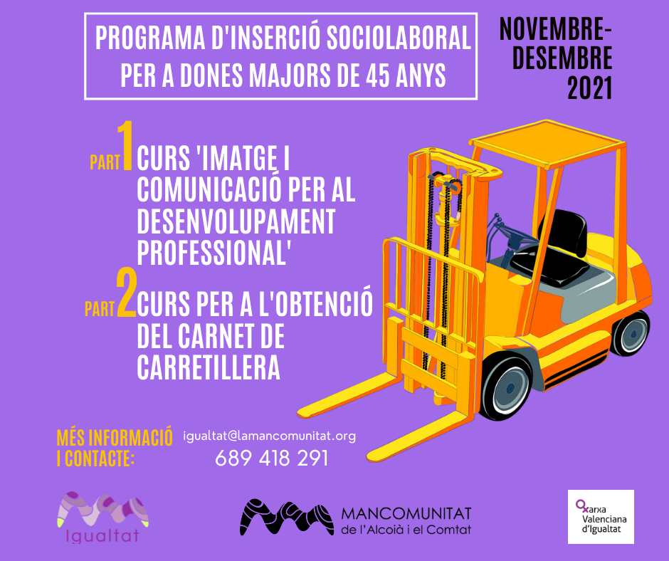 programa d'inserció sociolaboral dones 2021 mancomunitat alcoià comtat