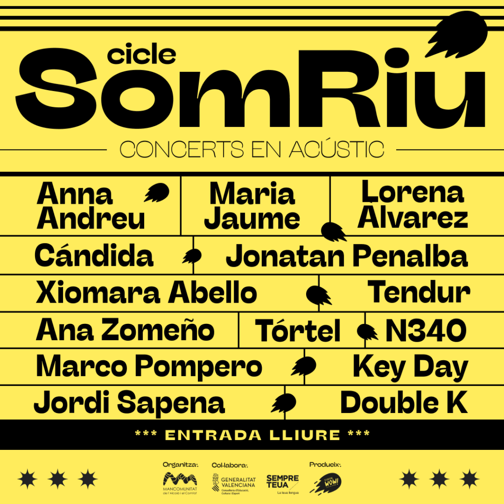 cicle de concerts somriu mancomunitat alcoià comtat programació 2023