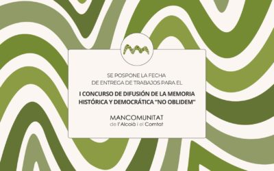 POSPUESTA LA FECHA DE ENTREGA DE TRABAJOS PARA EL I CONCURSO DE DIFUSIÓN DE LA MEMORIA HISTÓRICA Y DEMOCRÁTICA «NO OBLIDEM»